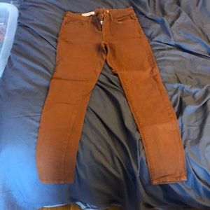 Burnt orange skinny jeans - perfect for fall!